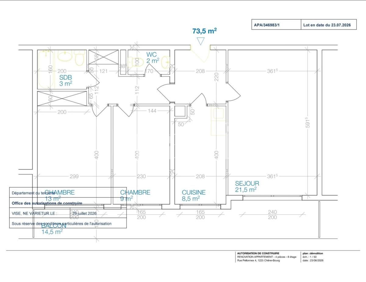 À louer : Appartement 4 Pieces Chene-Bourg - Ref : 201656.8003 | Naef Immobilier