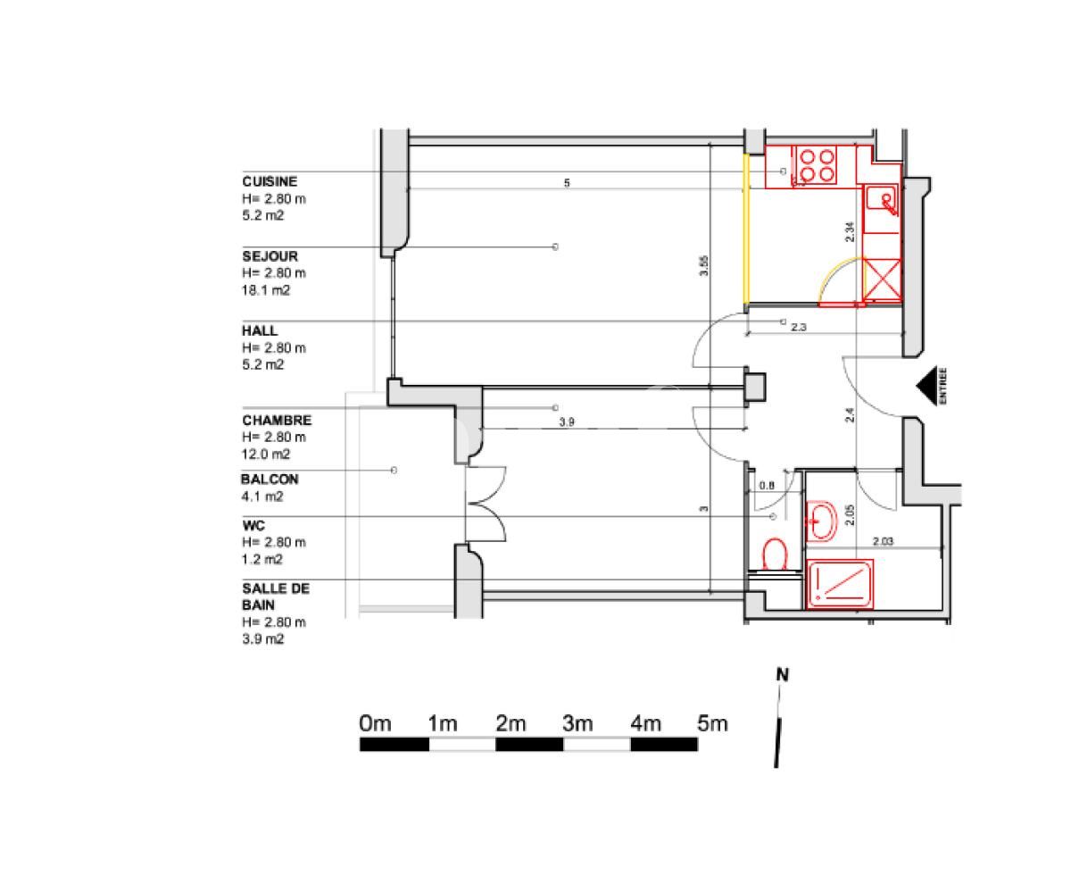 À louer : Appartement 2.5 Pieces Genève - Ref : 212180.1003 | Naef Immobilier