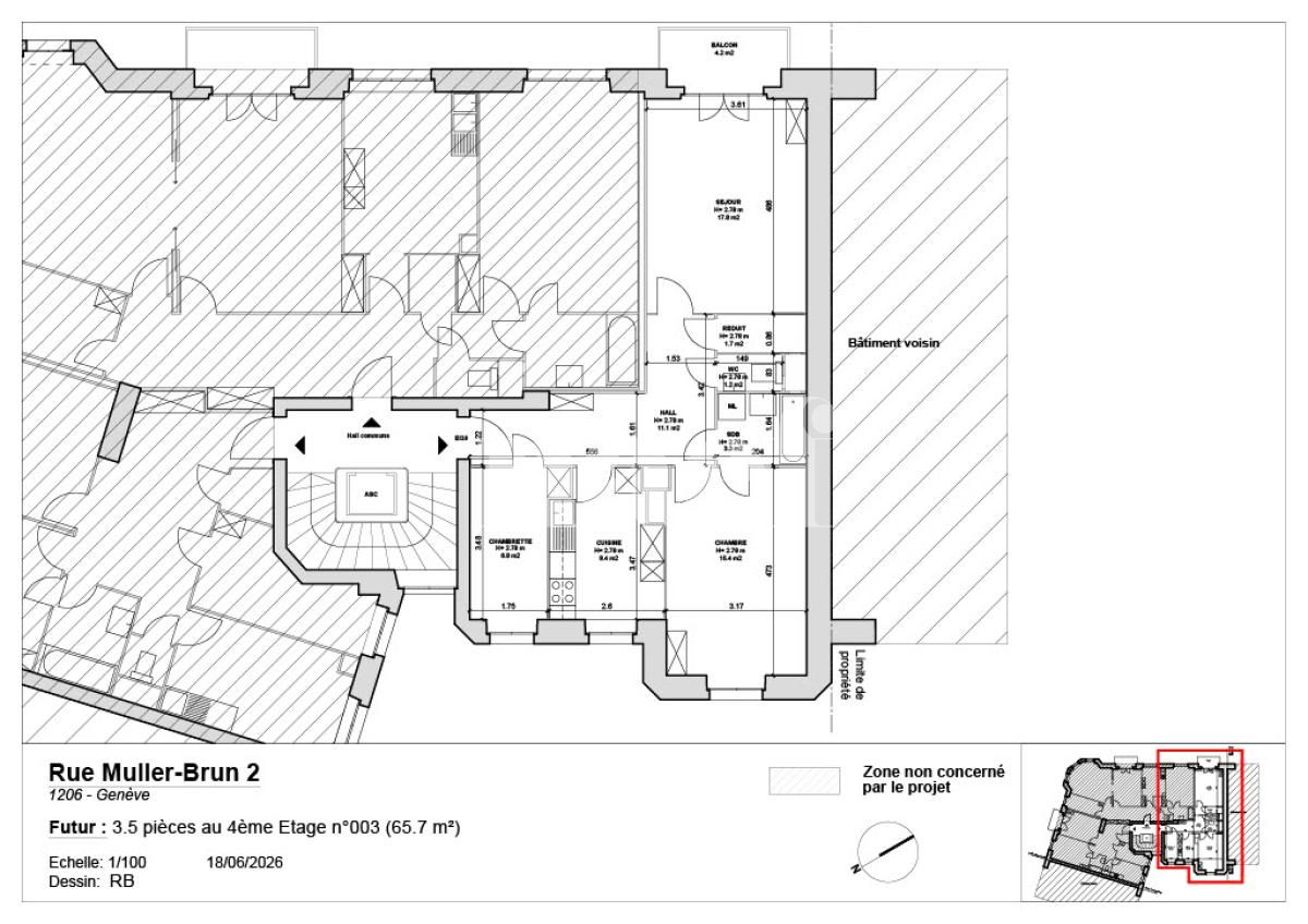 À louer : Appartement 3.5 Pieces Genève - Ref : 216852.4003 | Naef Immobilier