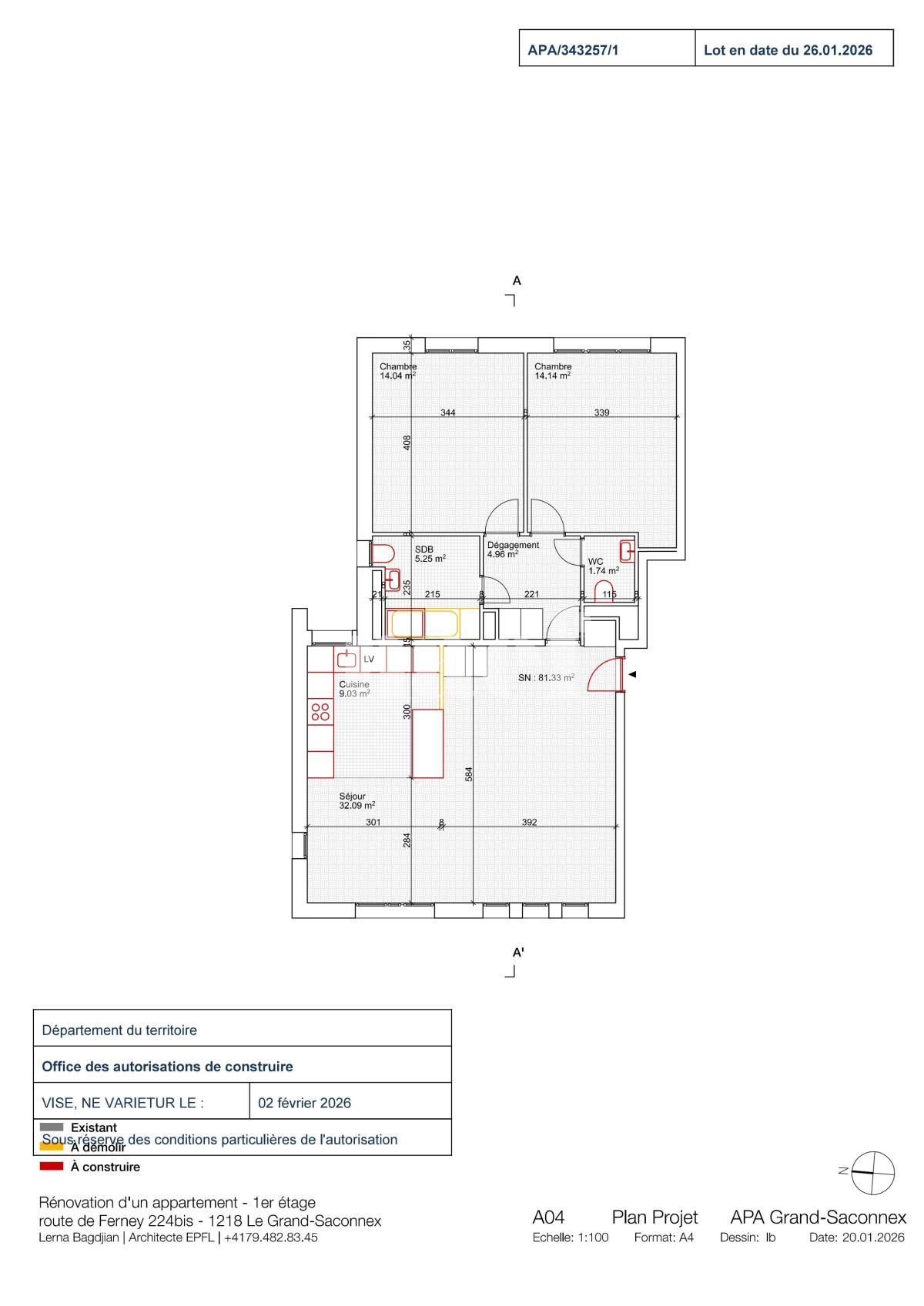 À louer : Appartement 4 Pieces Le Grand-Saconnex - Ref : 219756.1001 | Naef Immobilier