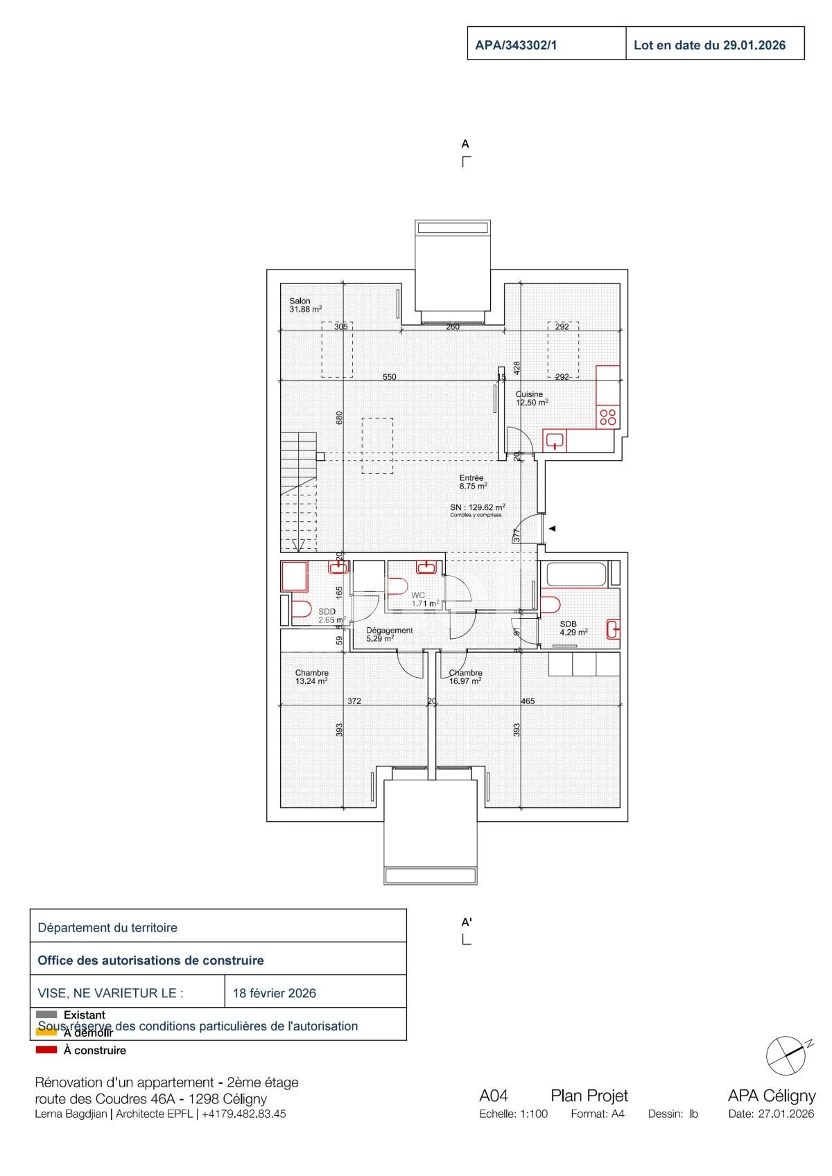 À louer : Appartement 4 Pieces Céligny - Ref : 219764.2001 | Naef Immobilier