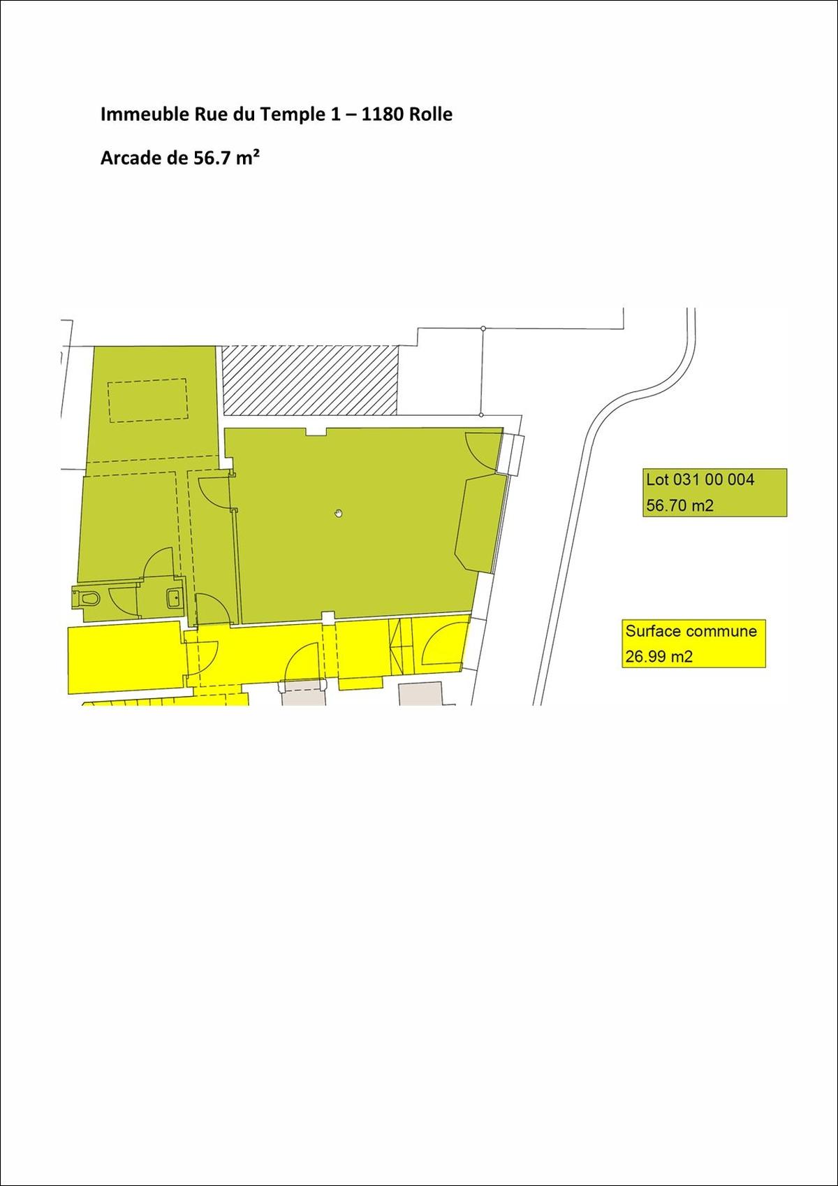 À louer : Surface Commerciale Arcade Rolle - Ref : 223437.3 | Naef Immobilier