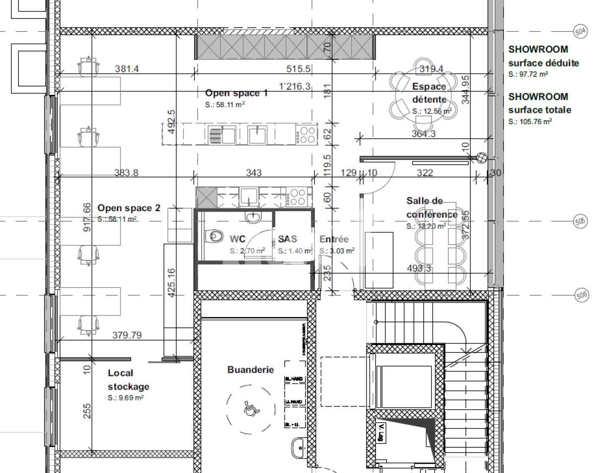À louer : Surface Commerciale Bureau Crissier - Ref : 224387.1 | Naef Immobilier
