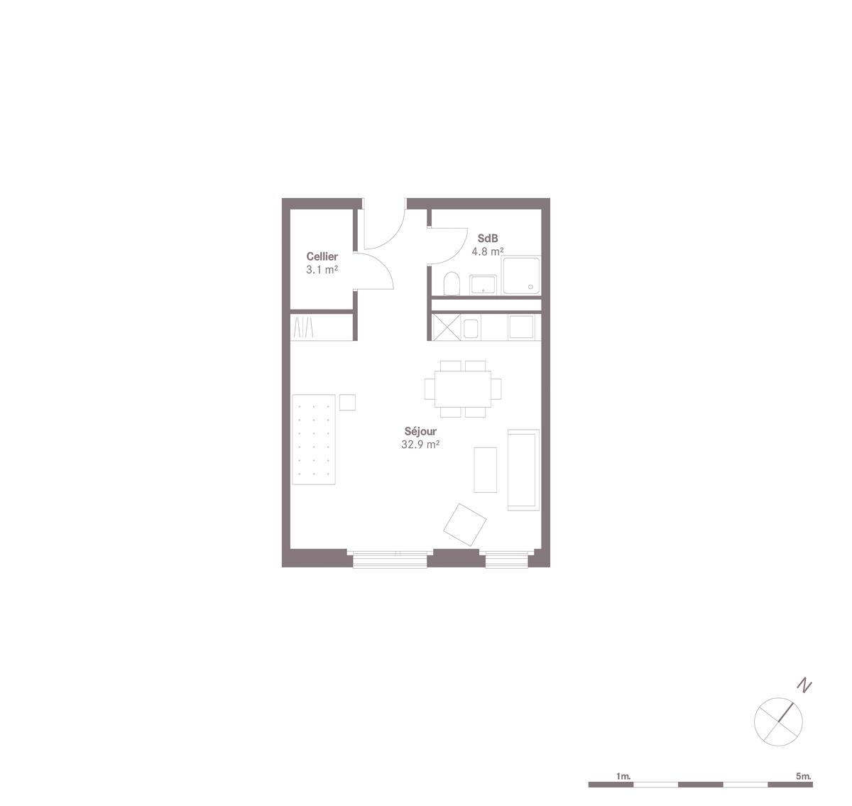 À louer : Appartement 1.5 Pieces Crissier - Ref : 224389.1002 | Naef Immobilier