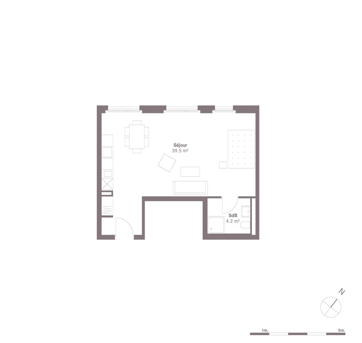 À louer : Appartement 1.5 Pieces Crissier - Ref : 224389.2005 | Naef Immobilier