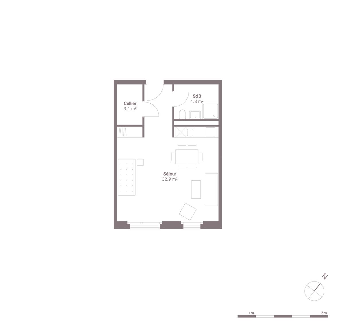 À louer : Appartement 1.5 Pieces Crissier - Ref : 224389.4002 | Naef Immobilier