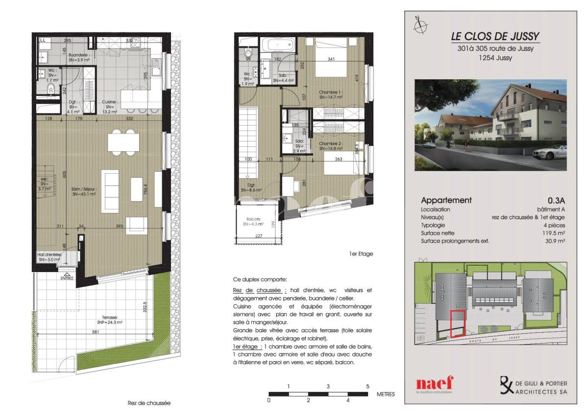 À louer : Appartement 4 Pieces Jussy - Ref : 232068.3 | Naef Immobilier