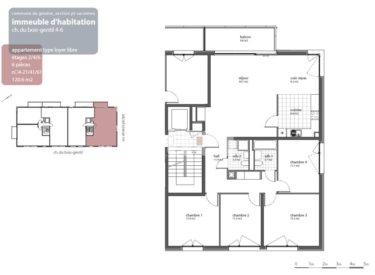 À louer : Appartement 6 Pieces Genève - Ref : 269000.2021 | Naef Immobilier