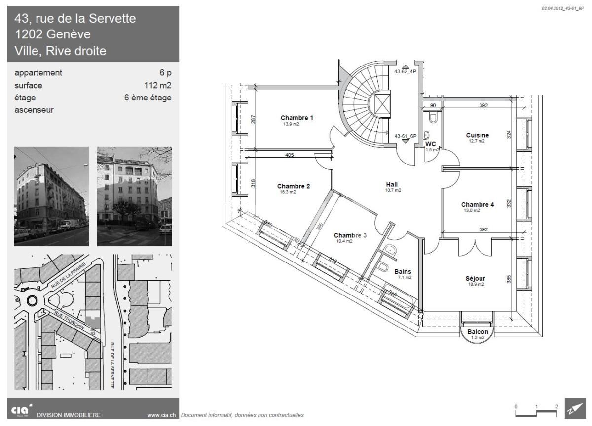 À louer : Appartement 6 Pieces Genève - Ref : 269245.6061 | Naef Immobilier