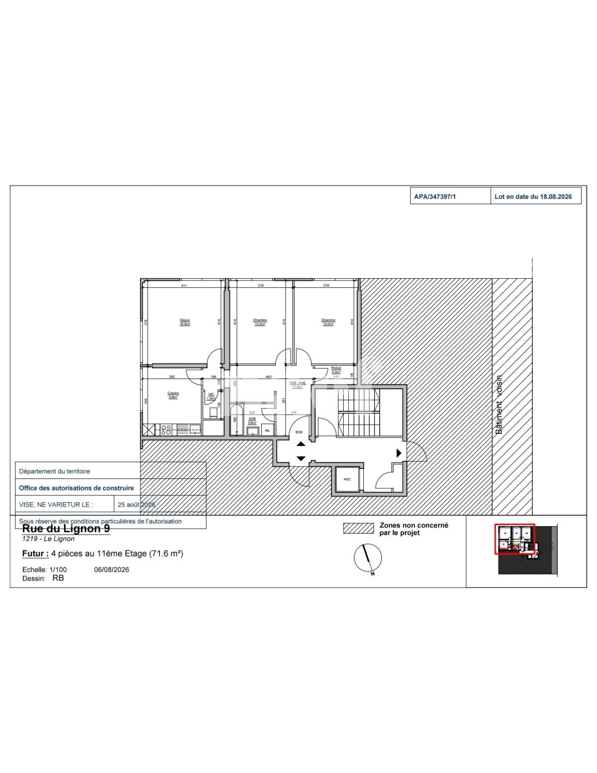 À louer : Appartement 4 Pieces Le Lignon - Ref : 269592.11003 | Naef Immobilier
