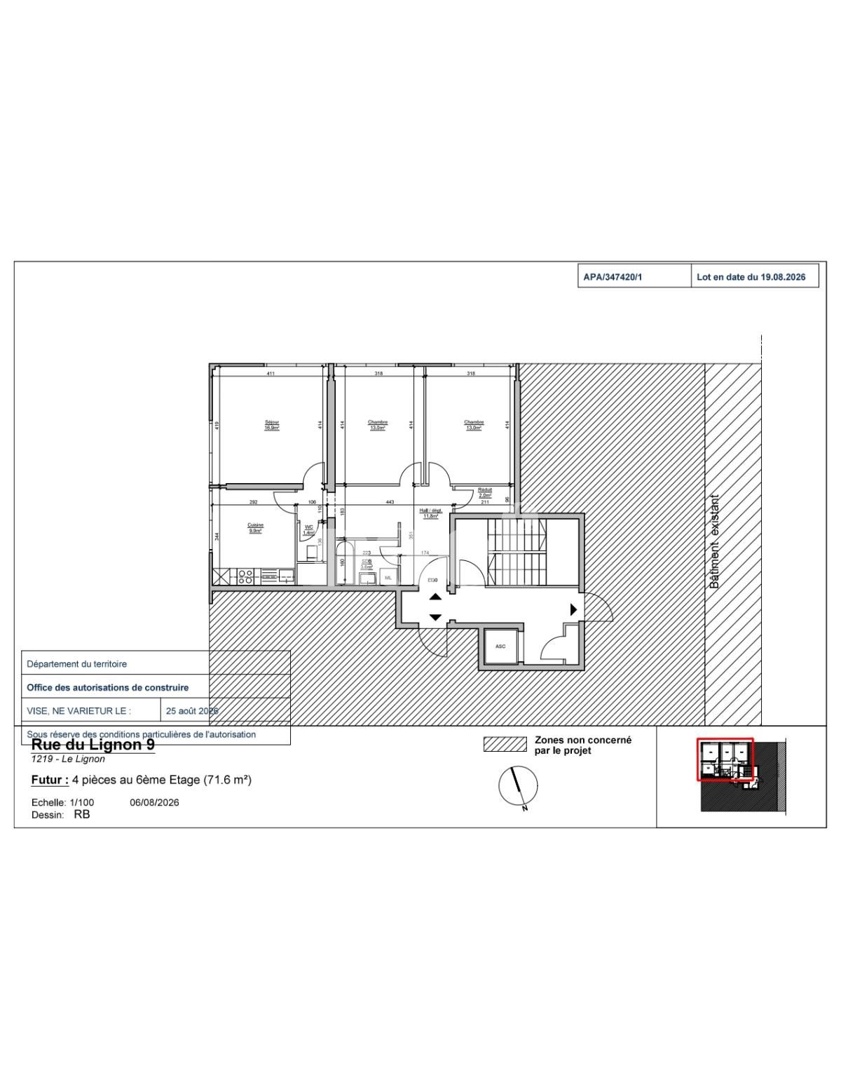 À louer : Appartement 4 Pieces Le Lignon - Ref : 269592.6003 | Naef Immobilier
