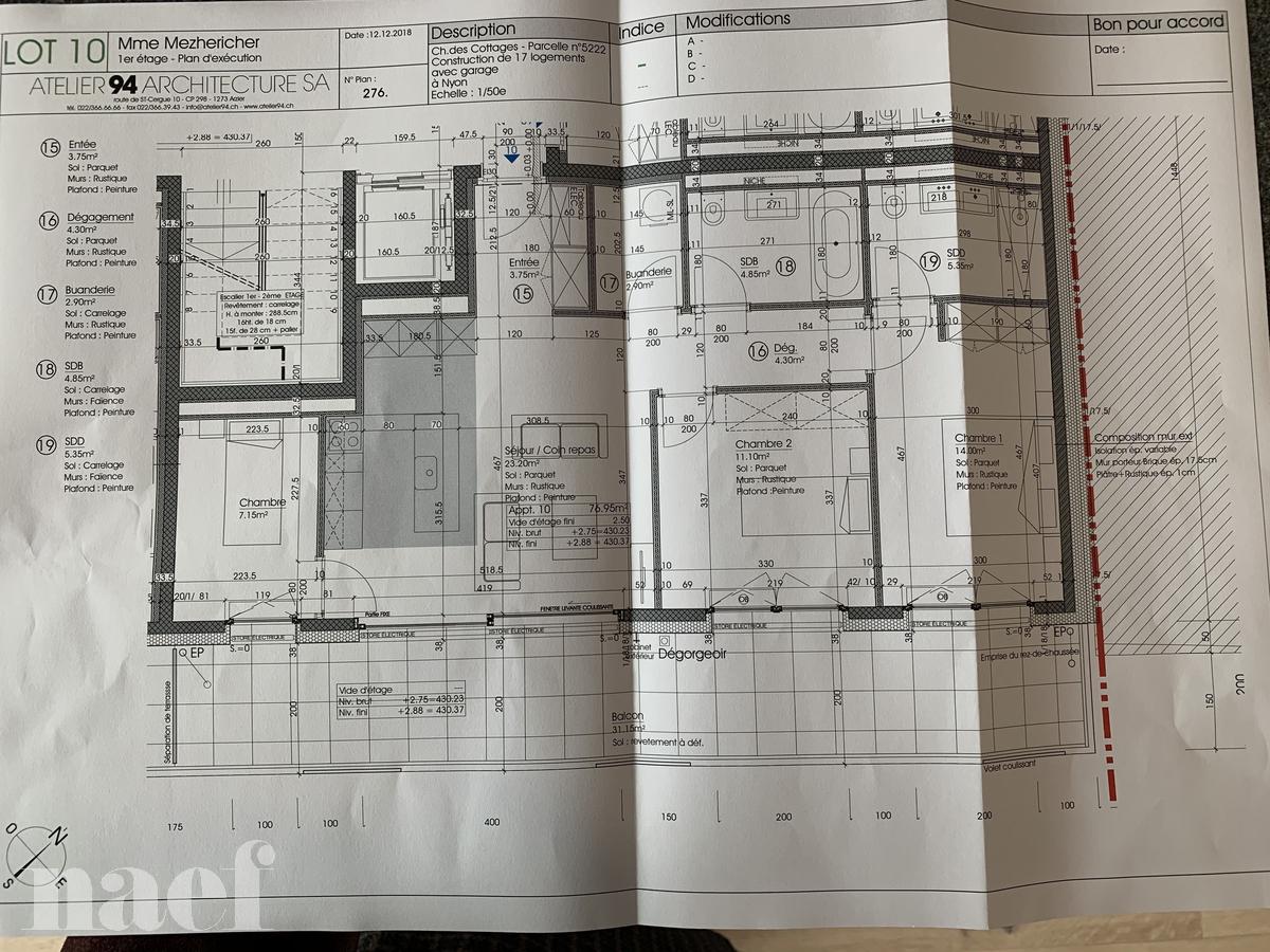 À louer : Appartement 3.5 Pieces Nyon - Ref : 287950.1010 | Naef Immobilier