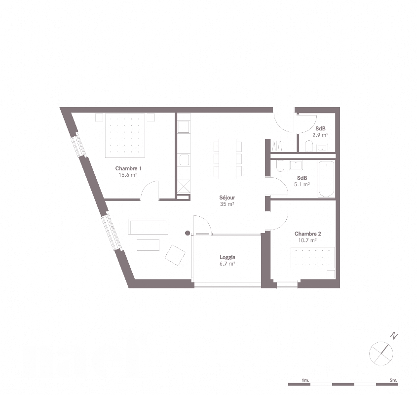 À louer : Appartement 3.5 Pieces Crissier - Ref : 47409 | Naef Immobilier