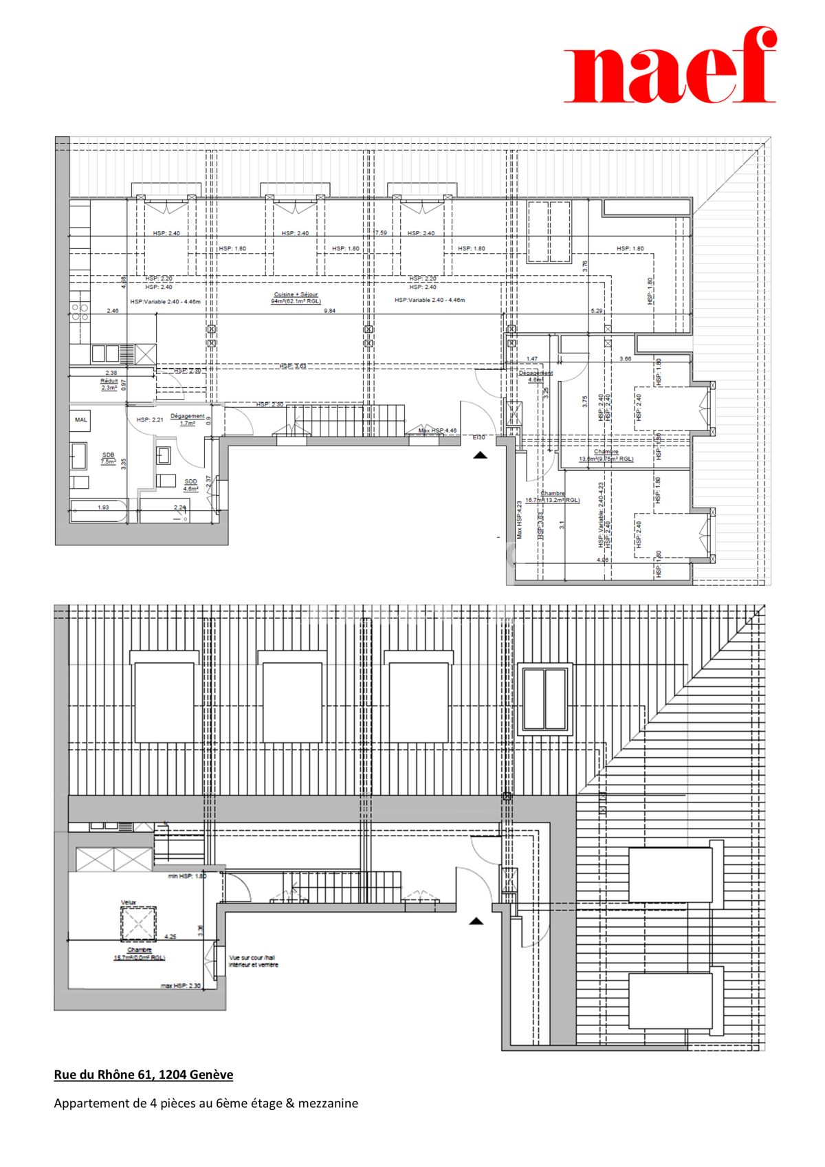 À louer : Appartement 4 Pieces Genève - Ref : EC.41253 | Naef Immobilier