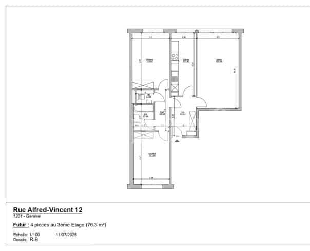 À louer : Appartement 4 Pieces Genève - Ref : 210059.3003 | Naef Immobilier