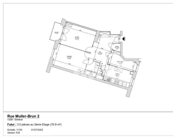 À louer : Appartement 3.5 Pieces Genève - Ref : 216852.5001 | Naef Immobilier