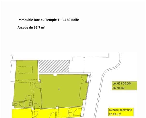 À louer : Surface Commerciale Arcade Rolle - Ref : 223437.3 | Naef Immobilier
