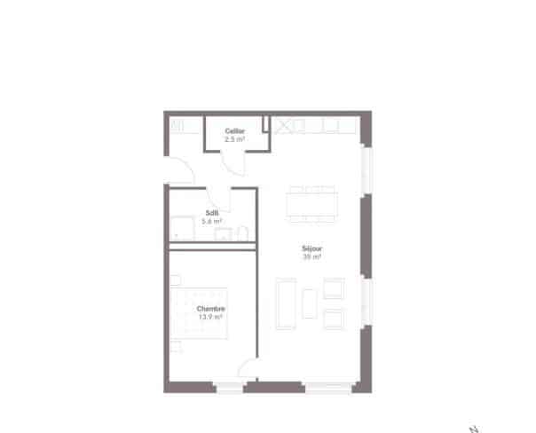 À louer : Appartement 2.5 Pieces Crissier - Ref : 224380.2003 | Naef Immobilier