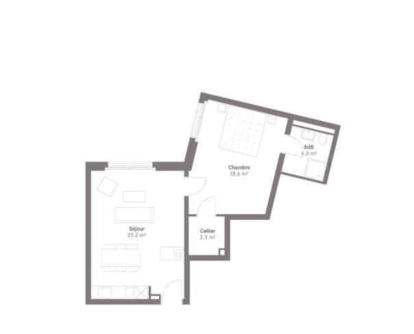 À louer : Appartement 2.5 Pieces Crissier - Ref : 224381.1008 | Naef Immobilier