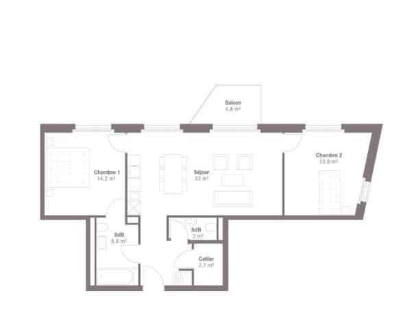 À louer : Appartement 3.5 Pieces Crissier - Ref : 224386.5002 | Naef Immobilier
