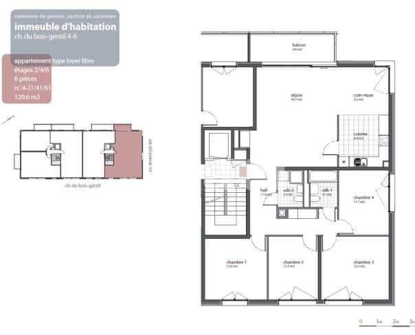 À louer : Appartement 6 Pieces Genève - Ref : 269000.2021 | Naef Immobilier
