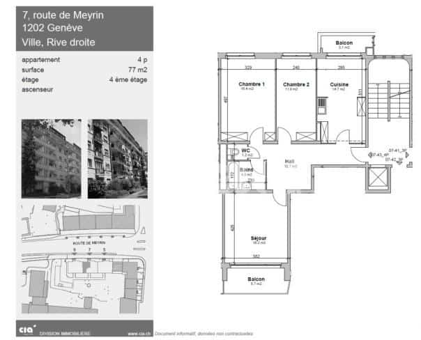 À louer : Appartement 4 Pieces Genève - Ref : 269181.4043 | Naef Immobilier