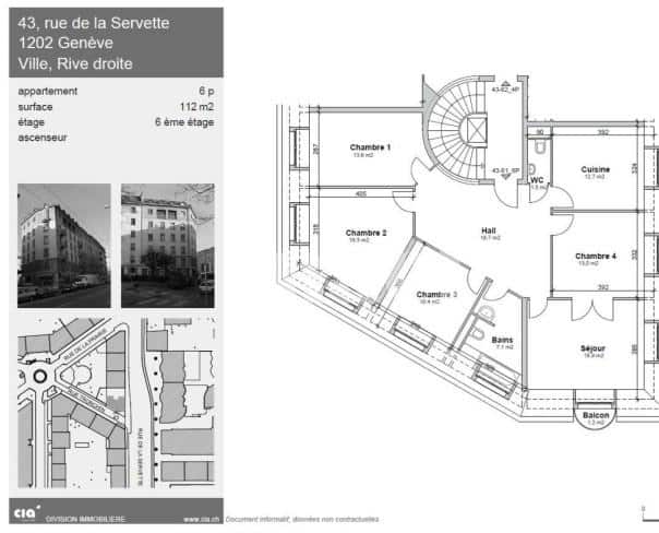 À louer : Appartement 6 Pieces Genève - Ref : 269245.6061 | Naef Immobilier