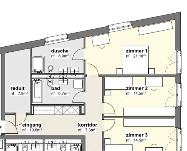 À louer : Appartement 4.5 Pieces Gampelen - Ref : EC.41271 | Naef Immobilier