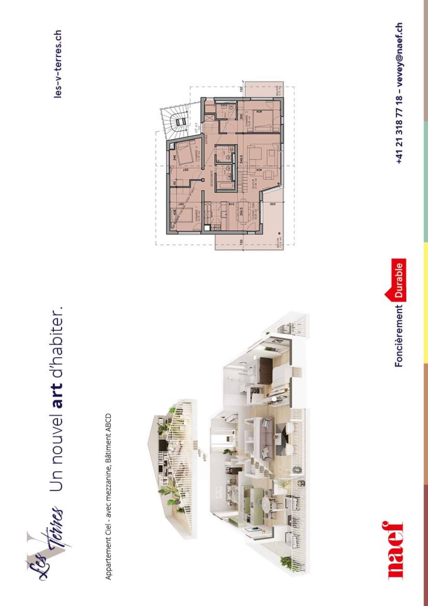 À vendre : Appartement 3 chambres Jongny - Ref : 0921 | Naef Immobilier