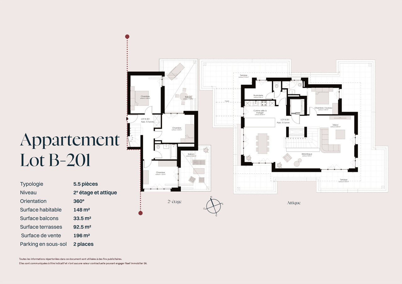 À vendre : Appartement 4 chambres Morges - Ref : 2630 | Naef Immobilier