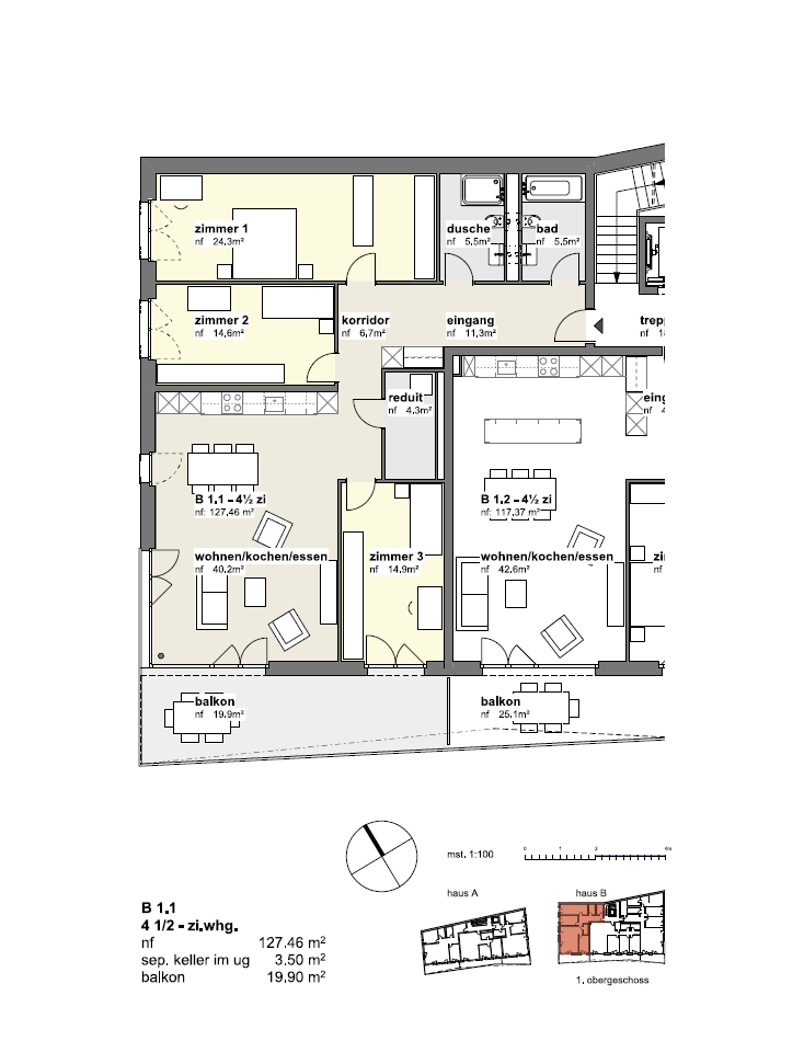 À vendre : Appartement 3 chambres Gampelen - Ref : 2659 | Naef Immobilier