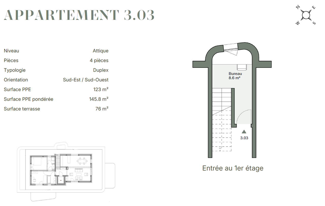 À vendre : Appartement 2 chambres Plan-les-Ouates - Ref : 3214 | Naef Immobilier