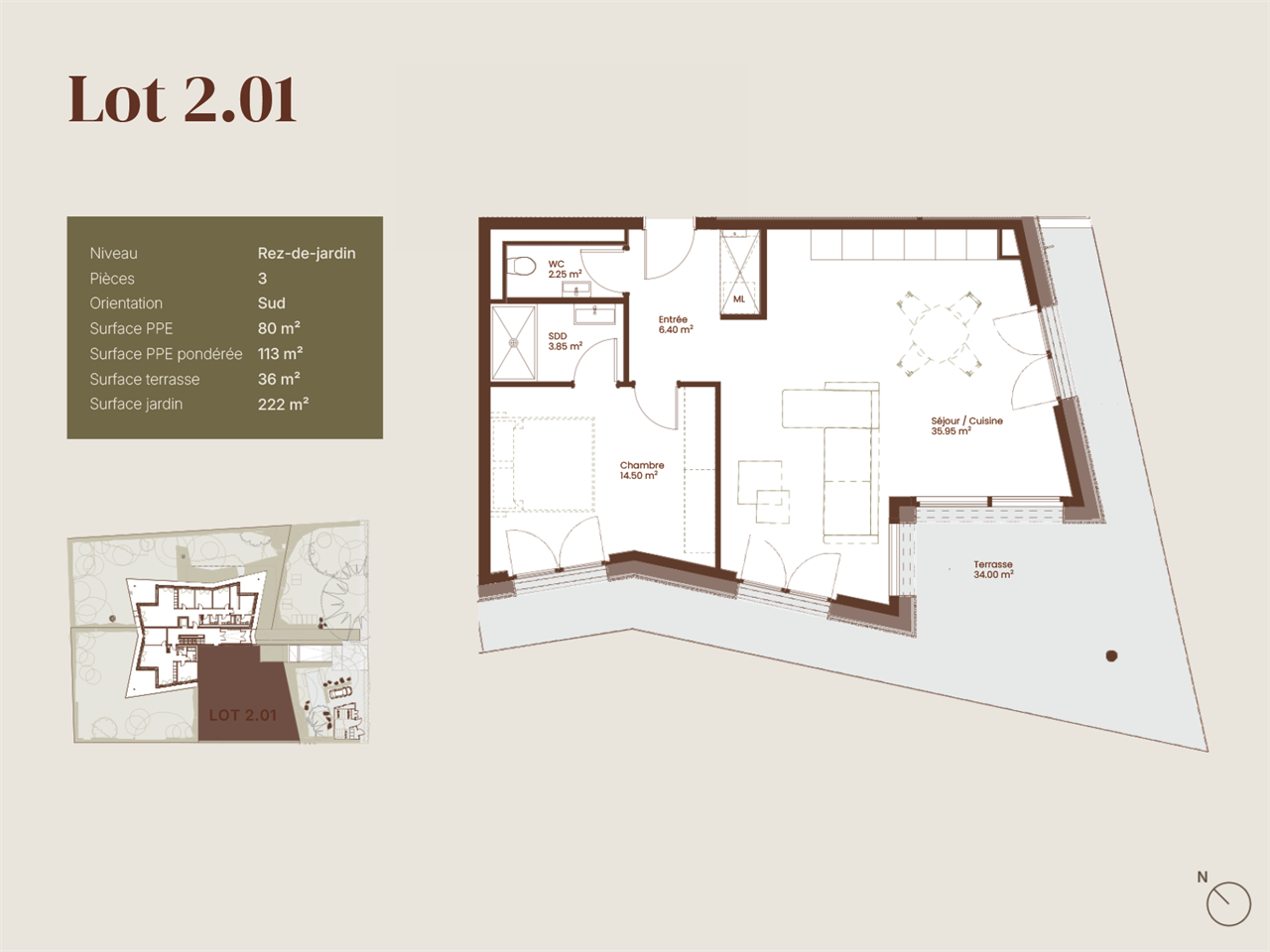 À vendre : Appartement 1 chambres Lancy - Ref : 3325 | Naef Immobilier