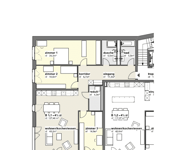 À vendre : Appartement 3 chambres Gampelen - Ref : 2659 | Naef Immobilier