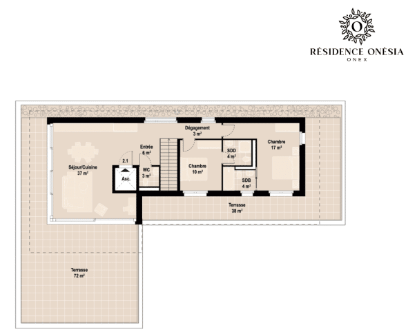 À vendre : Appartement 2 chambres Onex - Ref : 3203 | Naef Immobilier