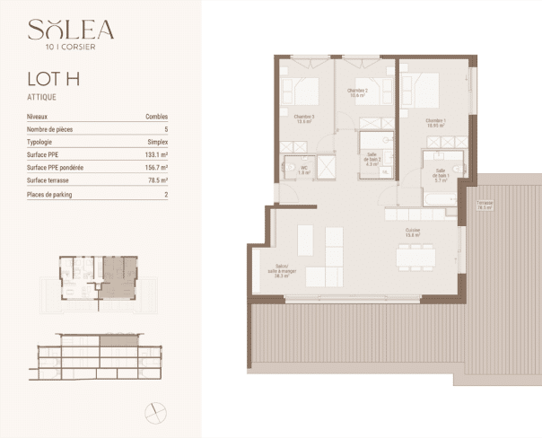 À vendre : Appartement 3 chambres Corsier - Ref : 3341 | Naef Immobilier