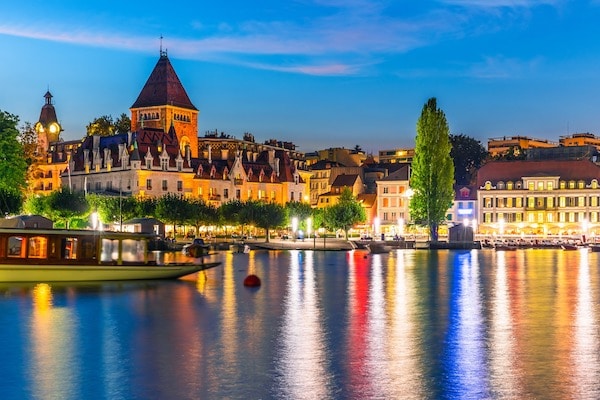 la ville de Lausanne la ville de Lausanne vu de nuit